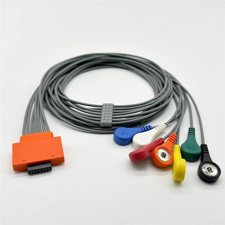 Cardioline Compatible 7 Leads ECG Holter Cable factory