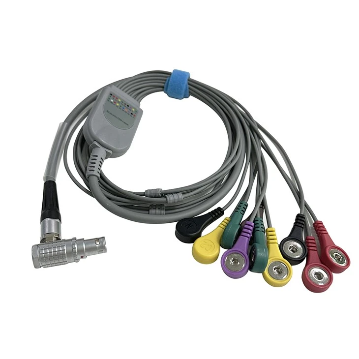 GE SEER ECG Holter Cable 7 Lead Snap 2107228-001