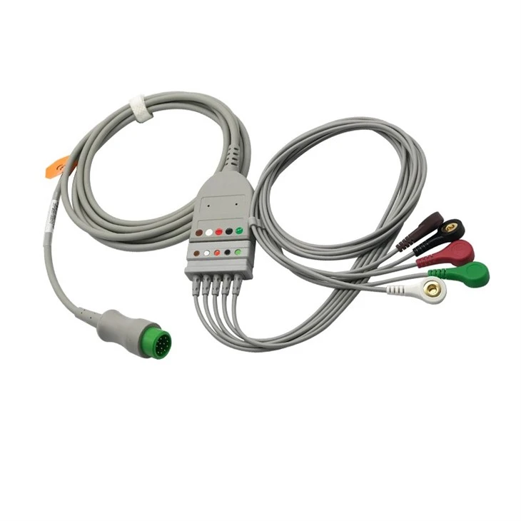 Mindray 12pin 5 Lead ECG Cable Neonate Clip AHA