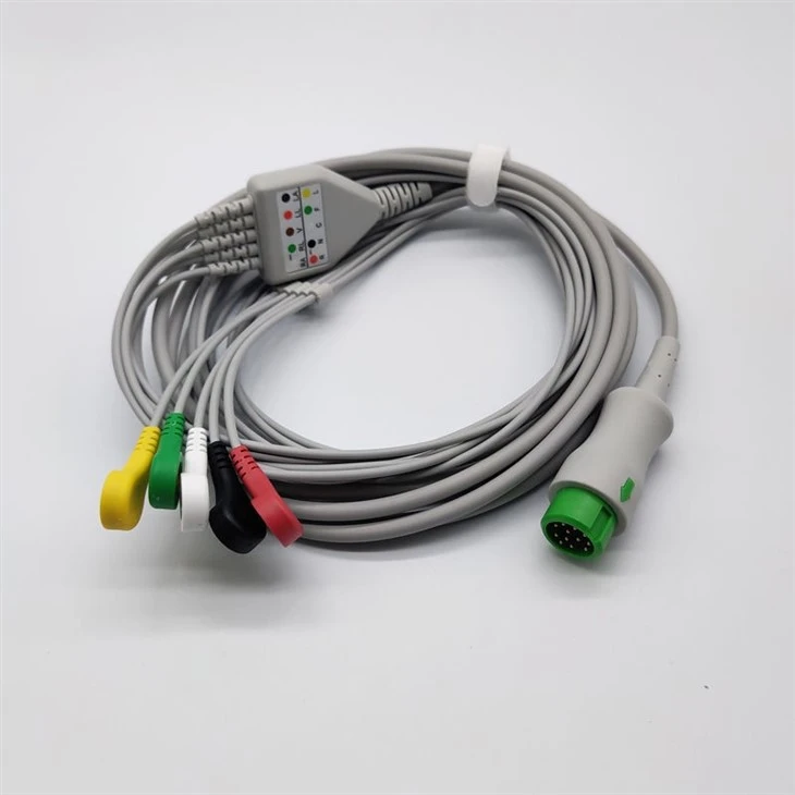 Mindray 12pin 5 Lead ECG Cable Neonate Clip AHA