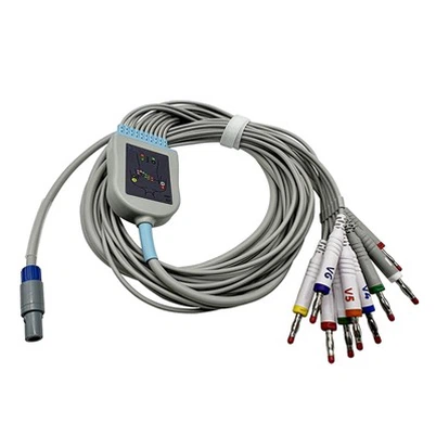 Welch Allyn Kabel EKG EKG yang Dapat Digunakan Kembali 10 Kabel Timbal 14 Pin