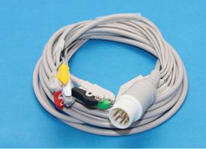 Mennen 900 One-piece Sereis kabel ECG 3lead, AHA / IEC, SNAP / CLIP / GRABBER