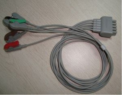 GE Marqutte Dash PRO4000 5lead ECG Wire, IEC / AHA, SNAP / CLIP untuk CE