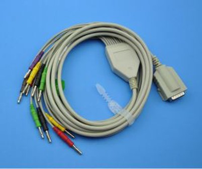 Burdick 10lead EKG Cable, IEC / AHA, pisang / Klip dari Pabrik untuk Atria 3000,3100