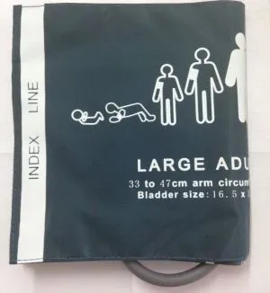 Neonate, bayi, anak-anak, dewasa, dewasa kecil, manset NIBP dewasa yang dapat digunakan kembali, Tabung tunggal 6-11cm dengan TPU dan Nylon