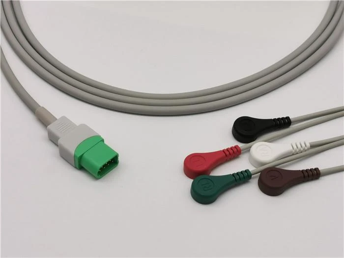 Mindray Datascope ECG Transducer Cable 5 Leads Snaps