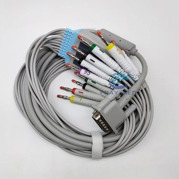 BTL-08 15-Pin AHA ICE10 Lead EKG Cable