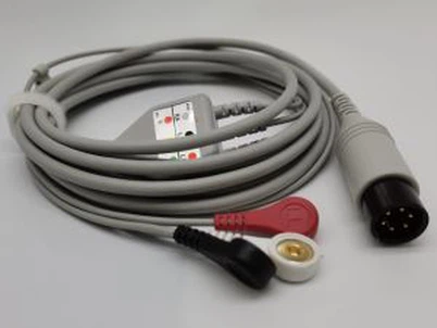 AAMI Kompatibel Langsung Kabel EKG AHA Snap